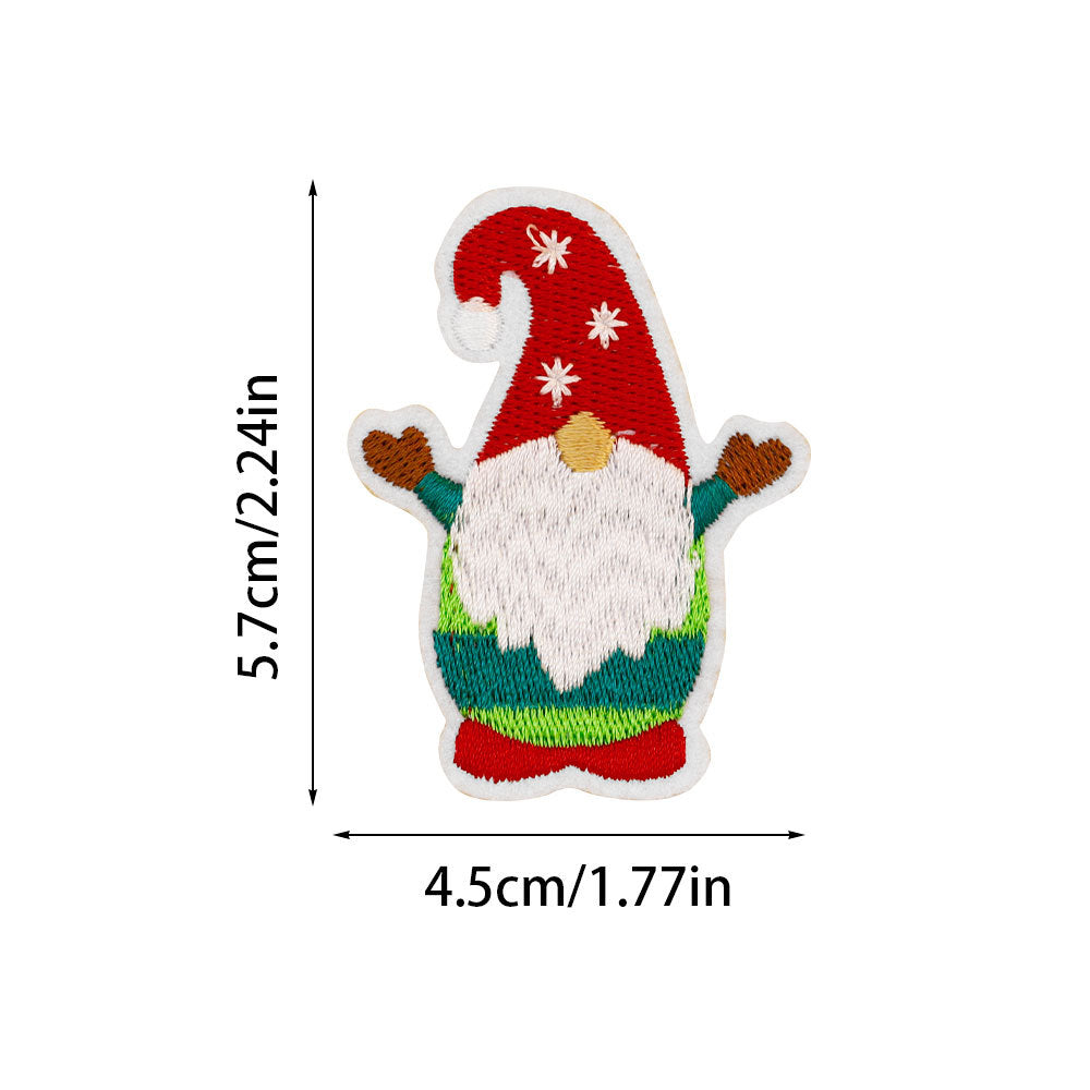 Wholesale Cross-border Christmas Cloth Sticker Patch Sticker Embroidery Sticker Large Pattern diy  Christmas Tree Patch Badge Embroidery 1